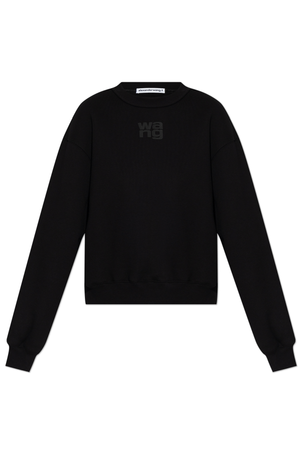 Tシャツ・カットソー ALEXANDER WANG Women Hoodies 1KC3241060 001 BLACK Alexander Wang Rubberised Logo Cotton Hoodie | Black | FARFETCH